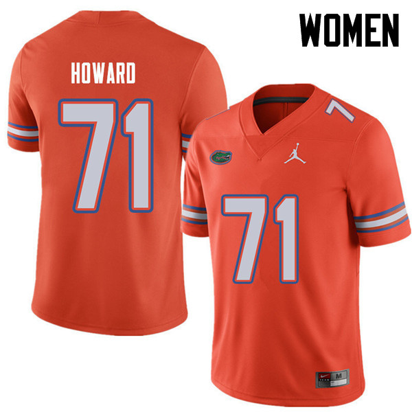 Jordan Brand Women #71 Chris Howard Florida Gators College Football Jerseys Sale-Orange - Click Image to Close